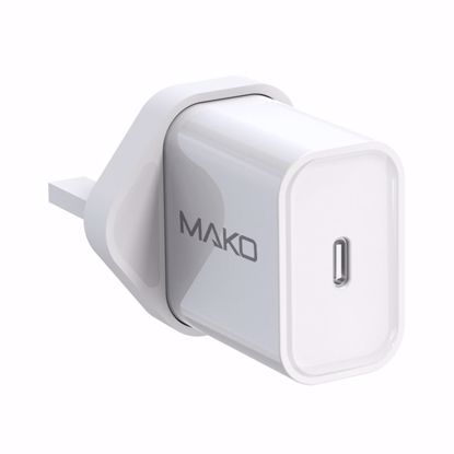 Picture of Mako Mako UK Main Charger USB-C 20W in White