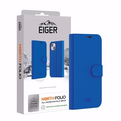 Picture of Eiger Eiger North Folio Case for iPhone 16 Plus in Blue