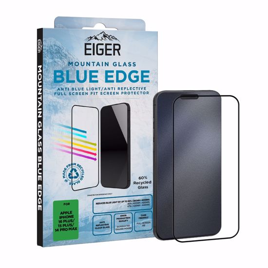 Picture of Eiger Eiger Mountain Blue EDGE Screen Protector for iPhone 16 Plus/15 Plus/14 Pro Max